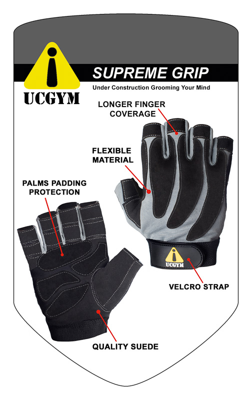 Ucgym Supreme Grip Workout Gloves for Men