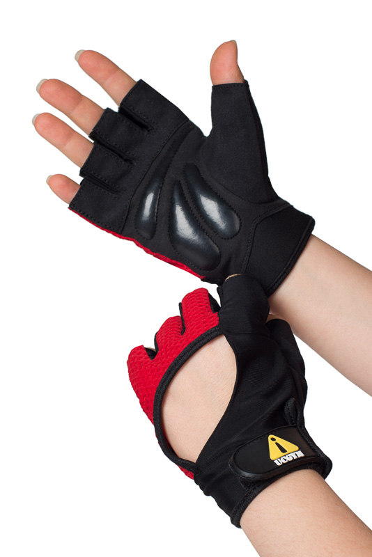 UCgym Miss Fit Red Workout Gloves for Women