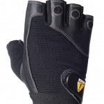 Black Leather Workout Gloves Ultimate Grip by Ucgym