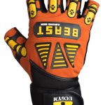 UCGYM Beast Among Men Orange Workout Gloves Front View