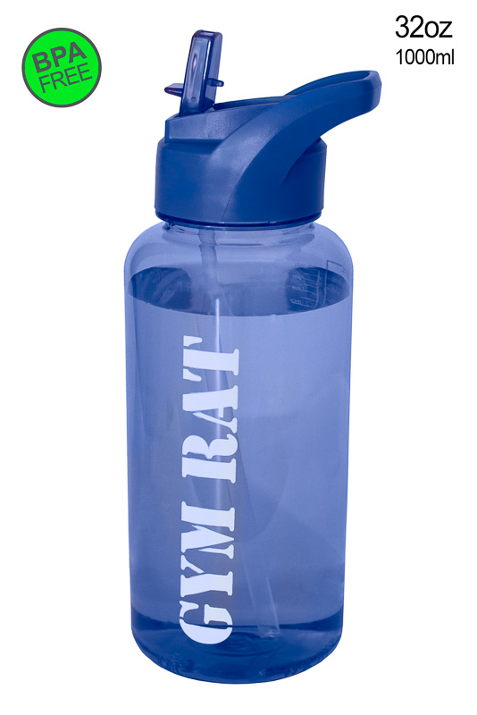 UCGYM gym rat Best Sports Bottle with Straw blue