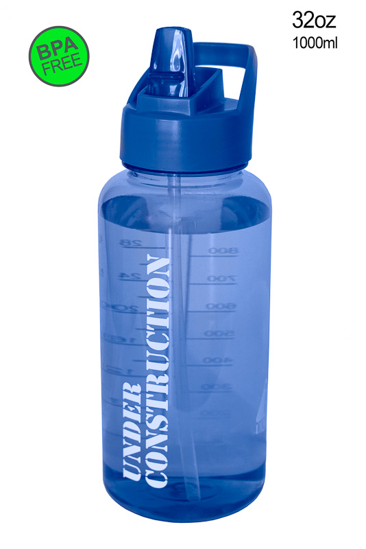 UCGYM Best Sports Bottle with Straw blue